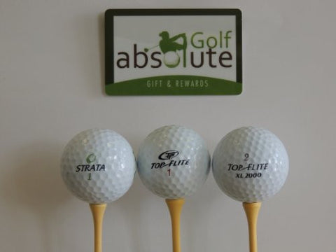 (Gift Bag) 50 Recycled Golf Balls Value Pack With Free Tee's and Magnetic Smiley Face Golf Ball Marker and Hat Clip