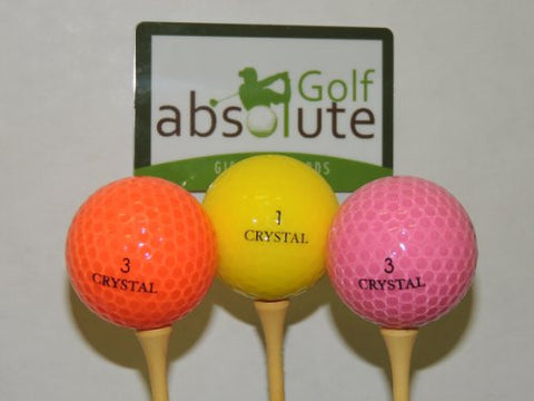 48 Crystal Mixed Colors Recycled Golf Balls With mesh Bag