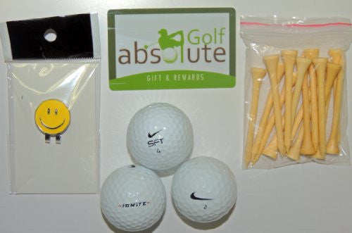 48 Nike Mixed Recycled Golf Balls Grade B with Free Magnetic Smiley Face Golf Ball Marker/Hat Clip ($6.99 Retail Value)